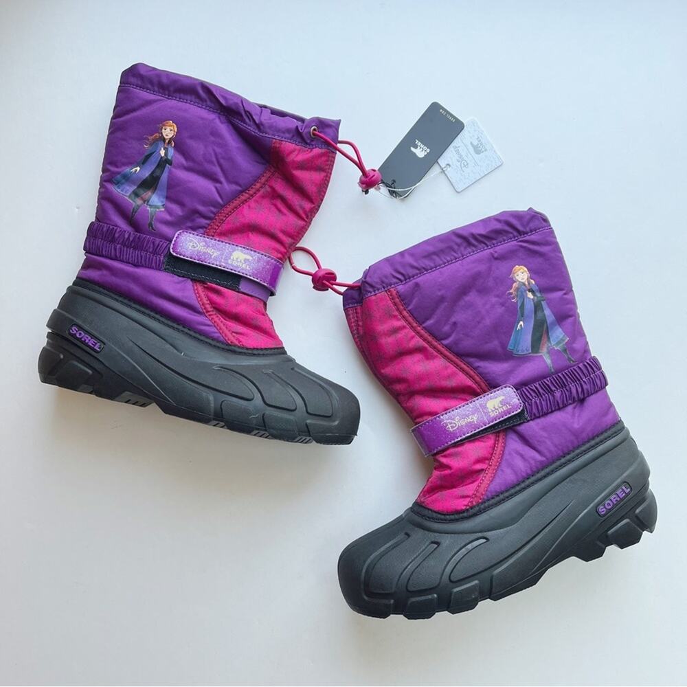 Sorel X Disney Frozen Flury Weather Resistant Snow Boots Winter Ski - Picture 2 of 7